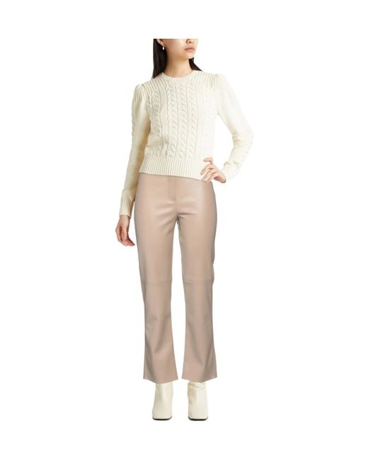 Max Mara Natural Solid-Color Bootcut Pants