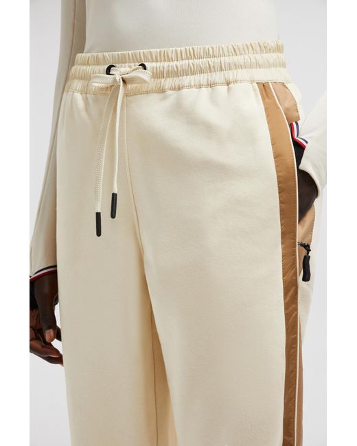 Moncler Natural Grenoble Padded Mountain Logo Track Pants