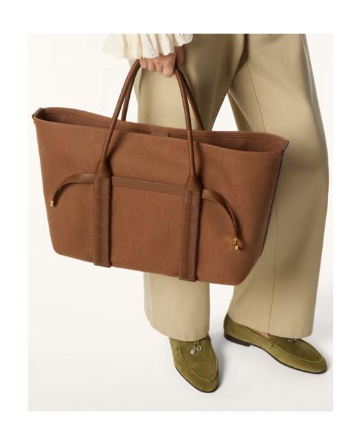 Loro Piana Brown Ghiera Shopper Large