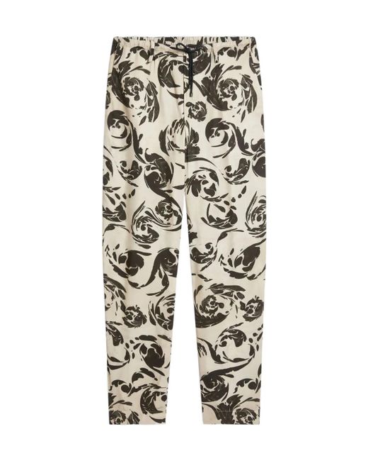 Dries Van Noten White Printed Pants for men