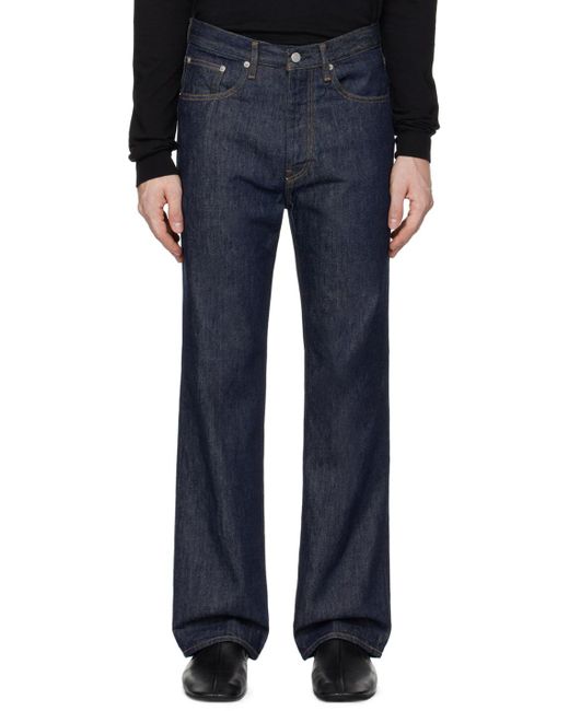 Auralee Blue Regular Fit Jeans for men