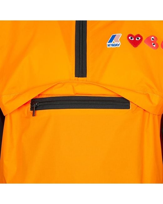 COMME DES GARÇONS PLAY Orange X K-Way Jacket for men