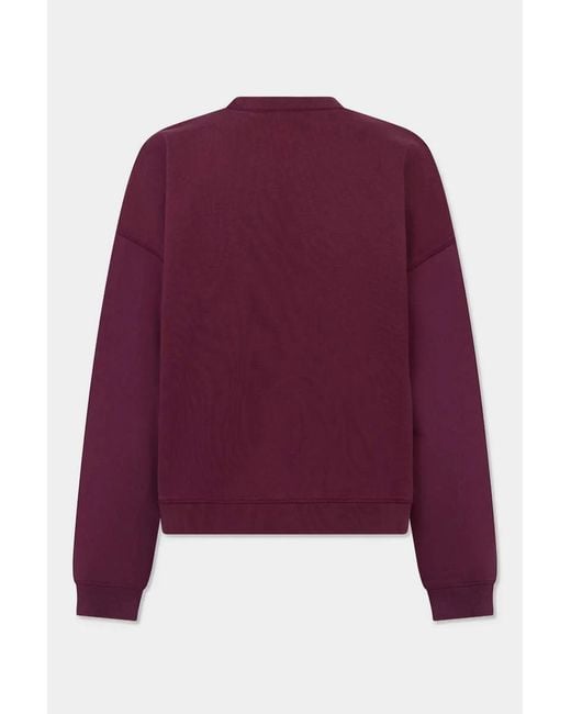 DSquared² Purple Signature Relax-Fit Crew-Neck Sweatshirt for men