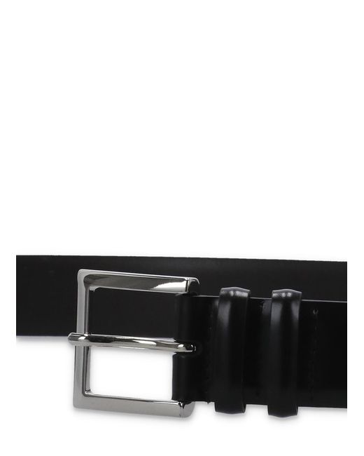 Orciani White Buckle-Fastening Leather Belt for men