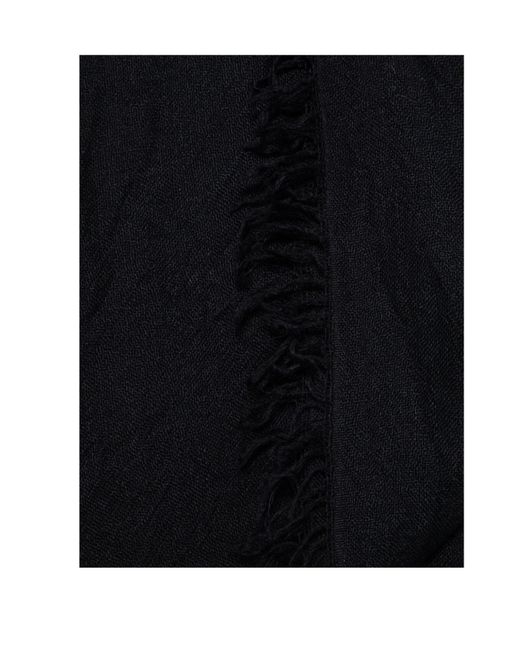 Faliero Sarti Black Rectangular Scarf