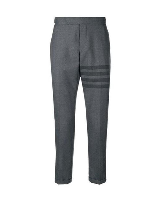 Thom Browne Gray 4-Bar Skinny-Fit Trouser for men