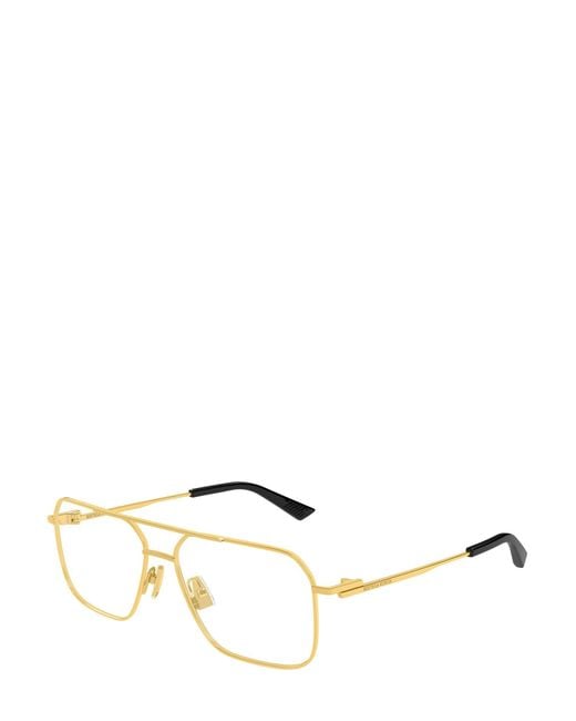 Bottega Veneta Metallic Eyewear Aviator Frame Glasses for men