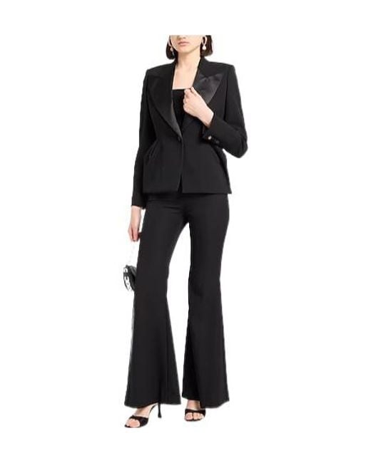 Max Mara Black Minimal Single-Breasted Blazer