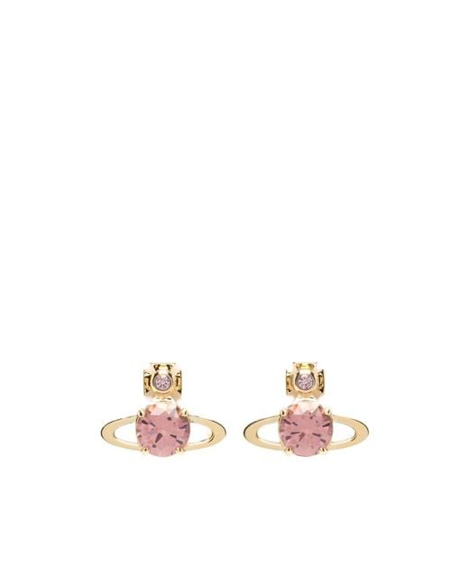Vivienne Westwood White Reina Stud Earrings
