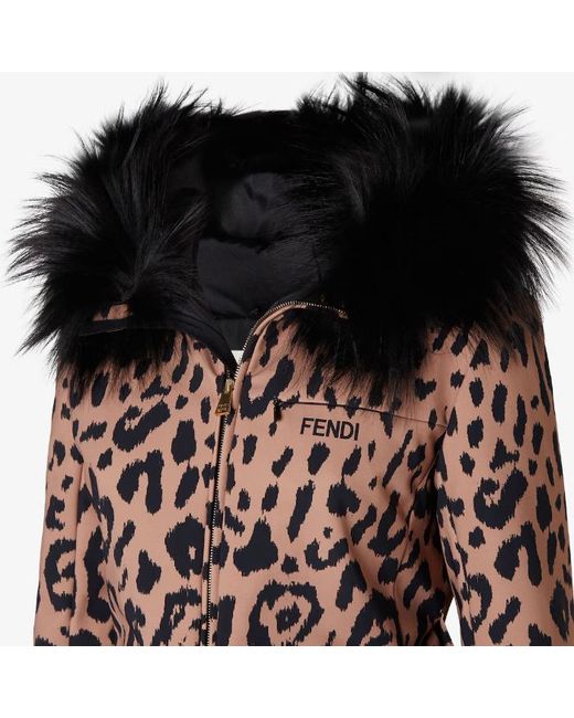 Fendi Black Ski Jacket Technical Fabric Down Jacket