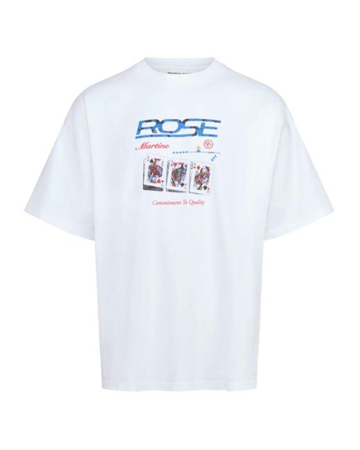 Martine Rose White Logo Printed Oversize T-Shirt for men