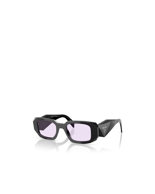 Prada White Eyewear Rectangular Frame Sunglasses