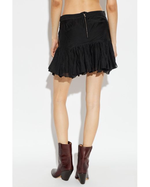 Isabel Marant Black Isabel Marant Étoile Daneen Ruffled Mini Skirt