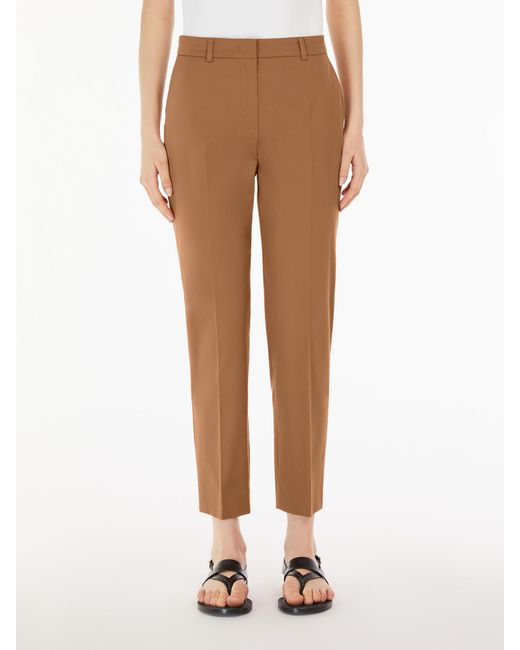 Max Mara Brown Cotton Trousers