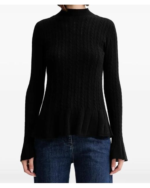 Twinset Black Cable-Knit Jumper