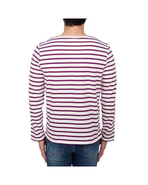 Saint James Red Striped Graphic T-Shirt for men