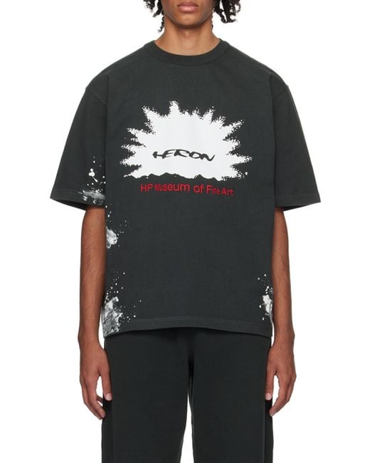 Heron Preston Black Museum Graphic-Print T-Shirt for men