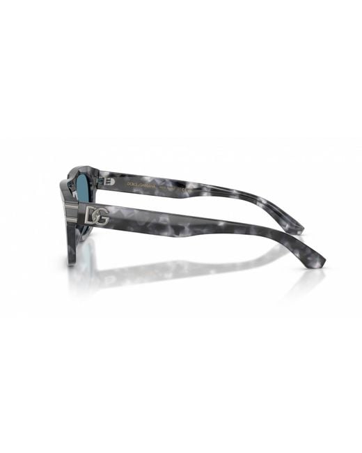 Dolce & Gabbana Blue Eyewear Rectangular Frame Sunglasses for men