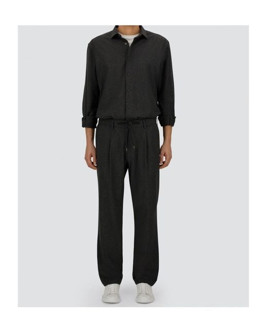 Herno Gray Resort Pleated-Front Trousers for men