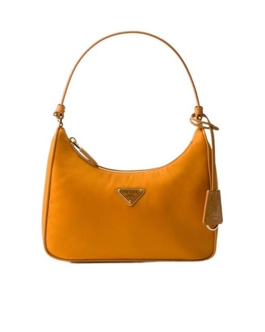 Prada Orange Logo Mini Bag