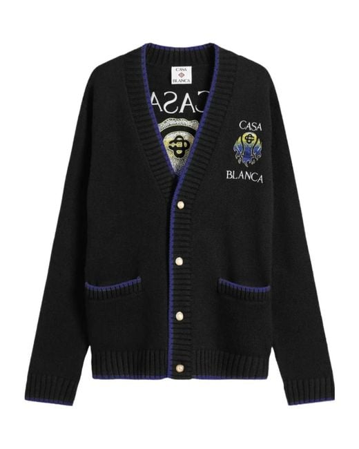 Casablanca Black Flaming Tennis Ball Cardigan