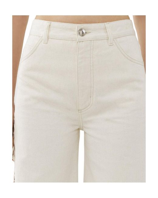 Chloé White Chloé Wide-Leg Rave Jeans