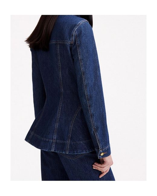Marella Blue Button-Front Denim Jacket