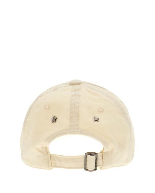 Golden Goose Deluxe Brand Natural Logo-Patch Star-Stud Baseball Cap for men