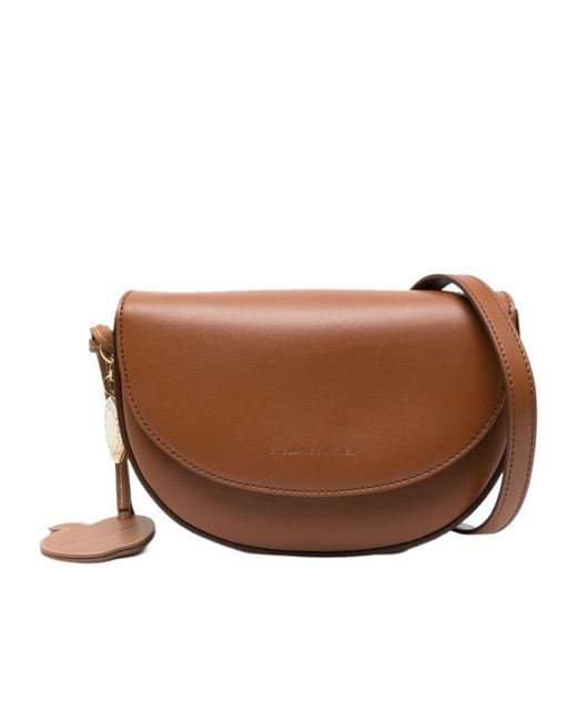 Stella McCartney Brown Frayme Whipstitch Small Shoulder Bag