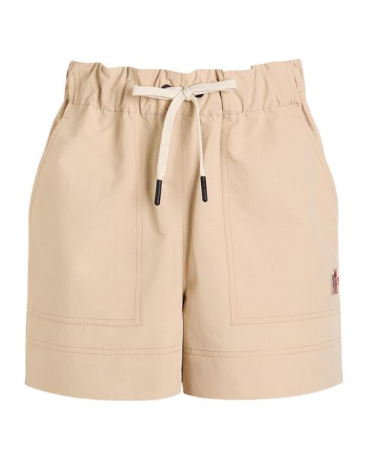 Moncler Natural Logo Shell Shorts