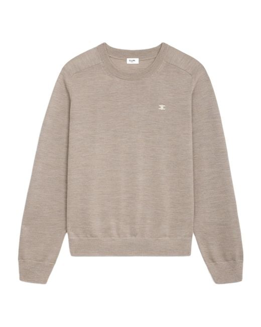 Céline Gray Crew Neck Sweater for men