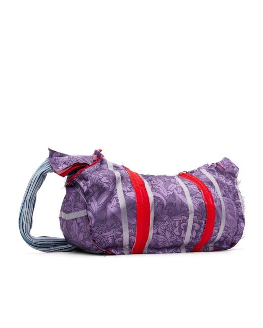 Edward Cuming Purple Fallas Jacquard Pattern Shoulder Bag
