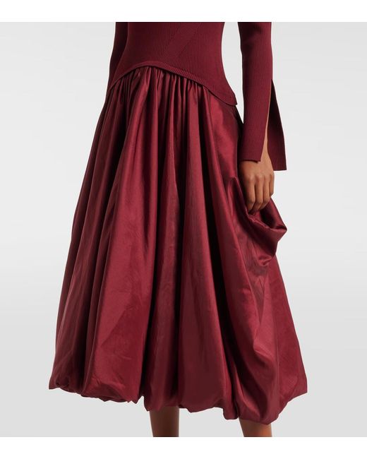Jonathan Simkhai Purple Kenlie Satin And Jersey Midi Dress
