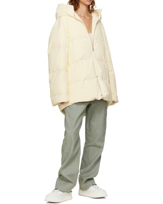 Jil Sander White Quilted Down Jacket
