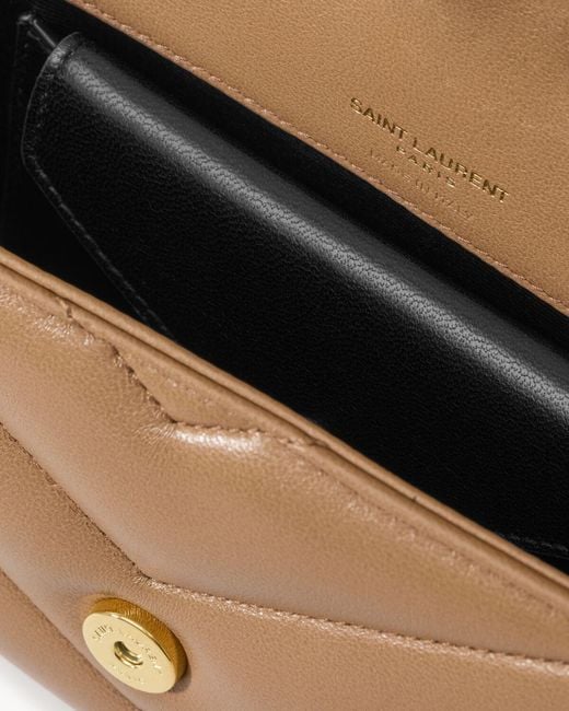 Saint Laurent White Loulou Logo Plaque Mini Shoulder Bag