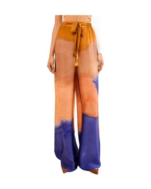 Ulla Johnson Blue High Rise Wide Leg Pants