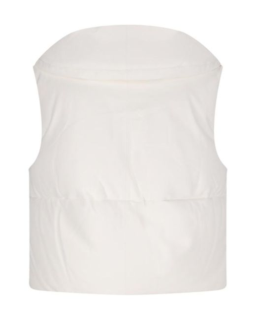 Jil Sander White Sleeveless Padded Gilet