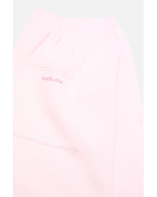 Acne Pink Logo-Embroidered Shorts