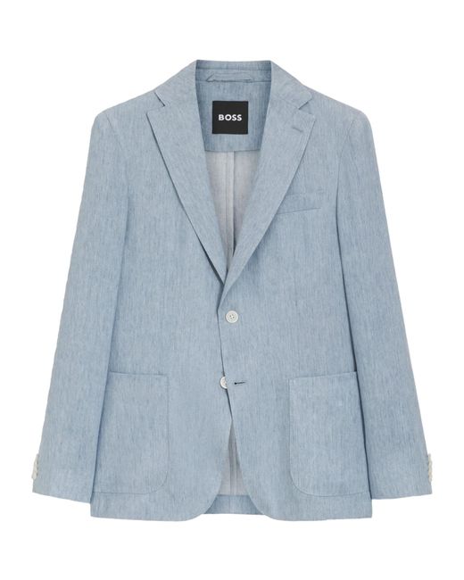 Boss Blue Chest-Pocket Blazer for men