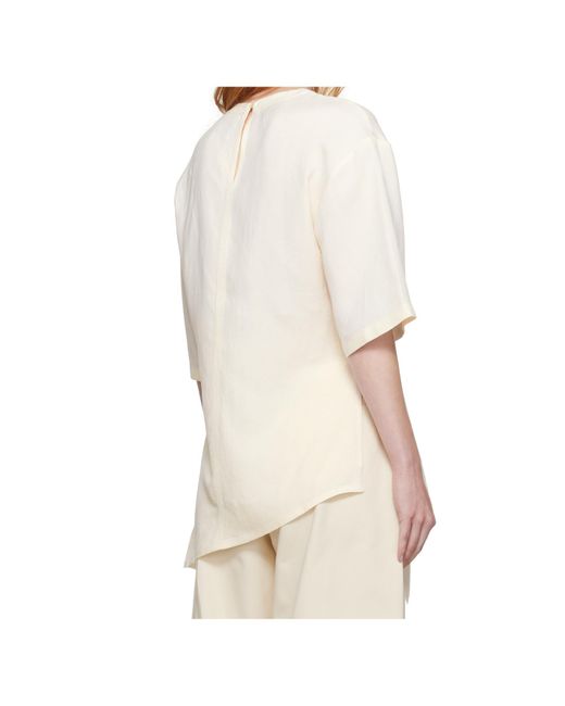 Studio Nicholson Natural Vichy Asymmetrical Top