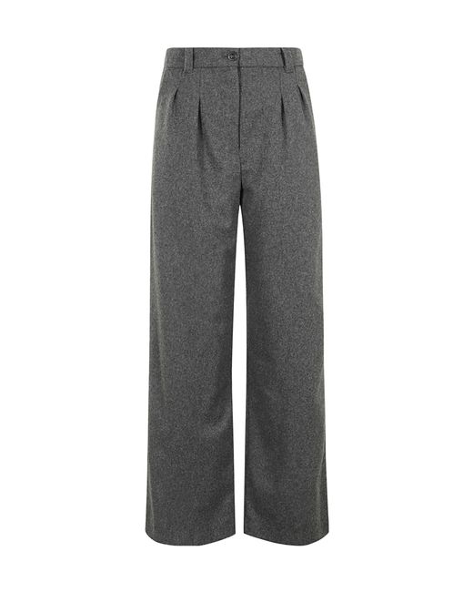 A.P.C. Gray Pleated Trousers
