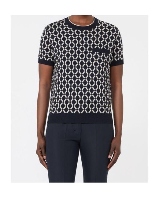 Max Mara Black Wool Jacquard Pullover