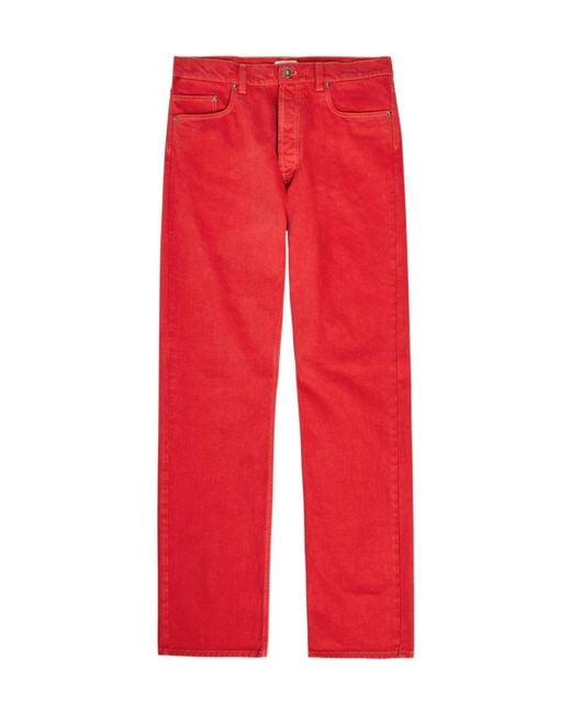 Versace Red Straight-Leg Jeans for men