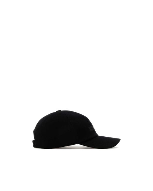 Zegna Black Logo Detailed Baseball Cap for men