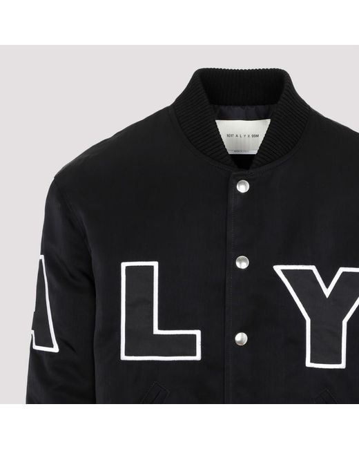 1017 ALYX 9SM Black 1017 9Sm Logo Patch Embroidered Varsity Jacket for men