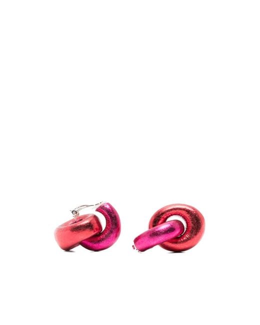 Monies Pink Metallic-Finish Clip-On Earrings