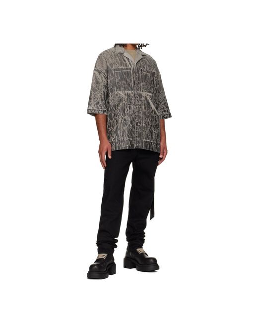 Rick Owens Black Concordians Collapse Long Jeans for men