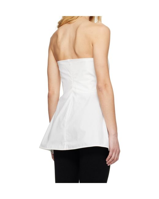 Rohe White Bandeau Top