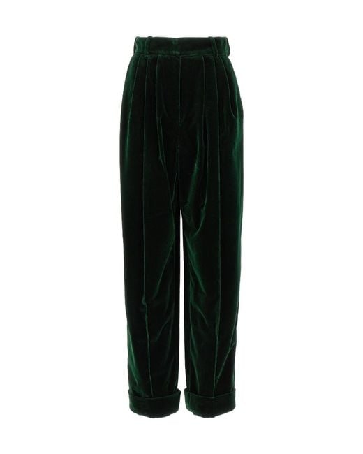 Alexandre Vauthier Black High-Waist Wide-Leg Paillette-Embellished Trousers