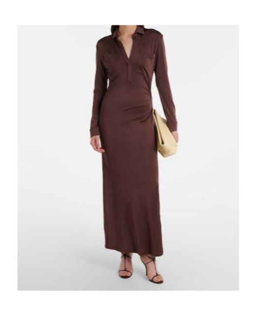 TOVE Purple Iana Jersey Shirt Dress